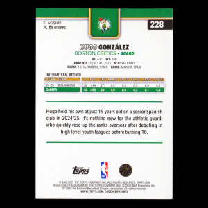Hugo Gonzlez RC 2025-26 Topps Rookie Celtics