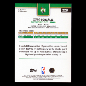 Hugo Gonzlez RC 2025-26 Topps Rookie Celtics