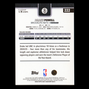 Drake Powell RC 2025-26 Topps Rookie Nets