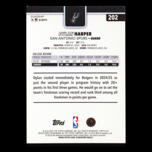 Dylan Harper RC 2025-26 Topps Rookie Spurs