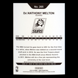 DeAnthony Melton RC 2018-19 Panini NBA Hoops Rookie Suns