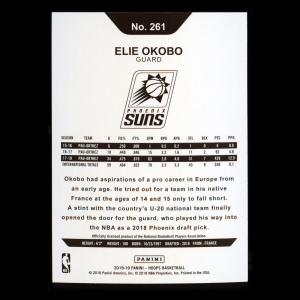 Elie Okobo RC 2018-19 Panini NBA Hoops Rookie Suns