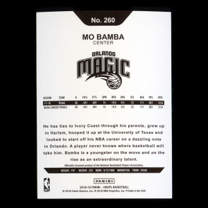 Mo Bamba RC 2018-19 Panini NBA Hoops Rookie Magic