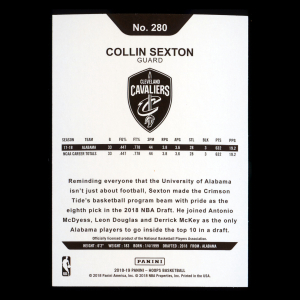 Collin Sexton RC 2018-19 Panini NBA Hoops Rookie Cavaliers