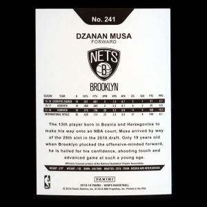 Dzanan Musa RC 2018-19 Panini NBA Hoops Rookie Nets