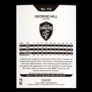 George Hill 2018-19 Panini NBA Hoops Purple Cavaliers