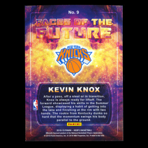 Kevin Knox 2018-19 Hoops Faces of the Future Knicks