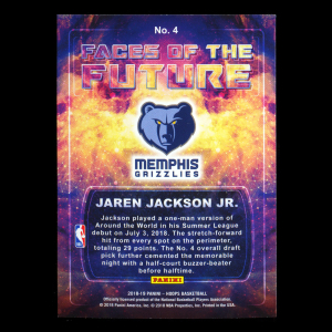 Jaren Jackson Jr. 2018-19 Hoops Faces of the Future Grizzlies