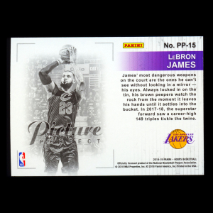 LeBron James 2018-19 Hoops Picture Perfect Lakers