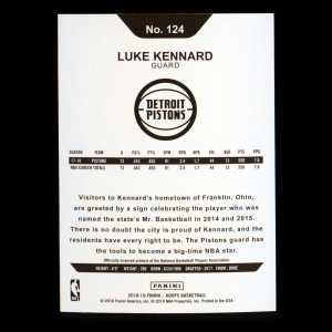 Luke Kennard 2018-19 Hoops Blue Pistons