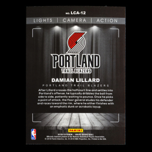 Damian Lillard 2018-19 Hoops Lights Camera Action Blazers