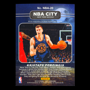 Kristaps Porzingis 2018-19 Hoops NBA City Spurs