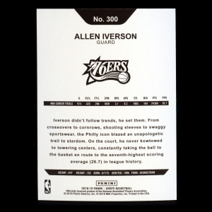 Allen Iverson 2018-19 Panini NBA Hoops Tribute 76ers