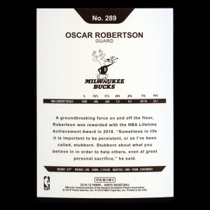 Oscar Robertson 2018-19 Panini NBA Hoops Tribute Bucks