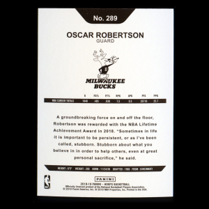Oscar Robertson 2018-19 Panini NBA Hoops Tribute Bucks
