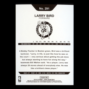 Larry Bird 2018-19 Panini NBA Hoops Tribute Celtics
