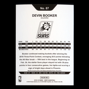 Devin Booker 2018-19 Panini NBA Hoops Suns