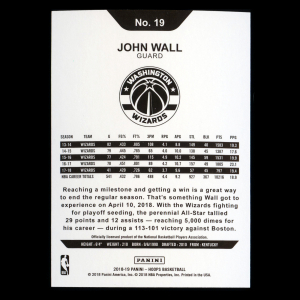John Wall 2018-19 Panini NBA Hoops Wizards