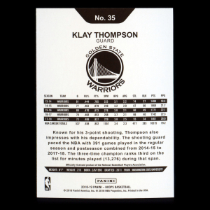 Klay Thompson 2018-19 Panini NBA Hoops Warriors