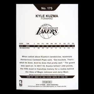 Kyle Kuzma 2018-19 Panini NBA Hoops Lakers