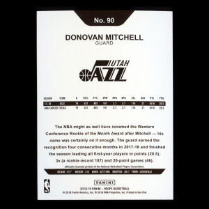 Donovan Mitchell 2018-19 Panini NBA Hoops Jazz