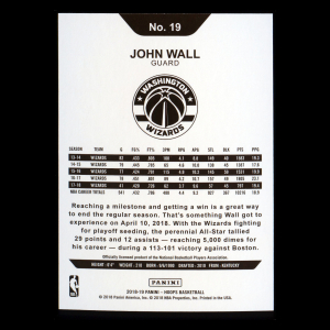 John Wall 2018-19 Panini NBA Hoops Wizards