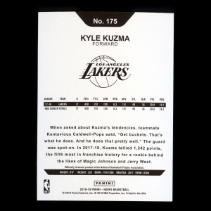 Kyle Kuzma 2018-19 Panini NBA Hoops Lakers