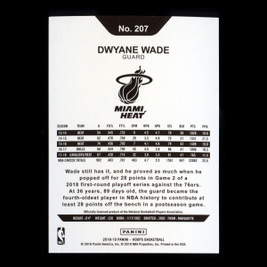 Dwyane Wade 2018-19 Panini NBA Hoops Heat
