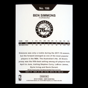 Ben Simmons 2018-19 Panini NBA Hoops 76ers