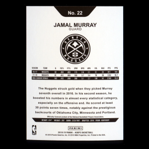 Jamal Murray 2018-19 Panini NBA Hoops Nuggets