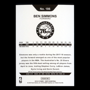 Ben Simmons 2018-19 Panini NBA Hoops 76ers