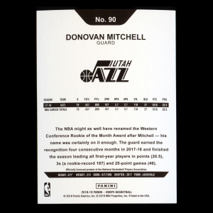 Donovan Mitchell 2018-19 Panini NBA Hoops Jazz
