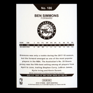 Ben Simmons 2018-19 Panini NBA Hoops 76ers