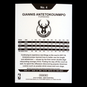 Giannis Antetokounmpo 2018-19 Panini NBA Hoops Bucks