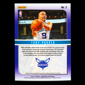 Tony Parker 2018-19 Contenders Hall of Fame Contenders Hornets