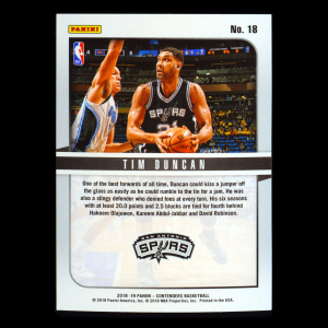 Tim Duncan 2018-19 Contenders Hall of Fame Contenders Spurs