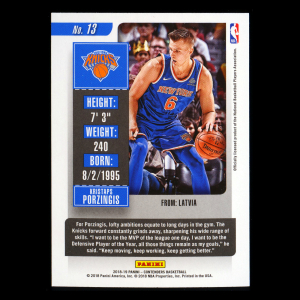 Kristaps Porzingis 2018-19 Contenders Game Ticket Green Knicks