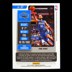 Evan Fournier 2018-19 Contenders Game Ticket Green Magic