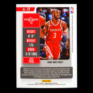Chris Paul 2018-19 Contenders Game Ticket Green Rockets