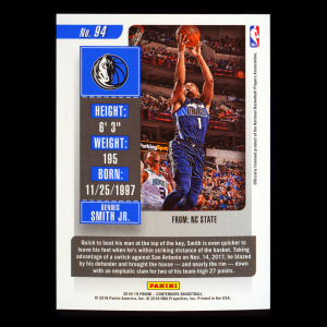 Dennis Smith Jr. 2018-19 Contenders Game Ticket Green Mavericks