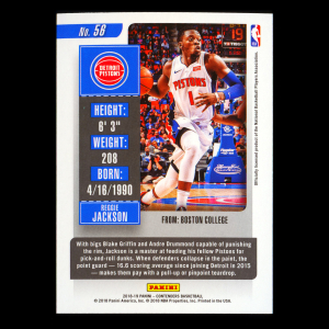 Reggie Jackson 2018-19 Contenders Game Ticket Red Pistons