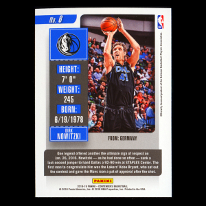 Dirk Nowitzki 2018-19 Contenders Mavericks