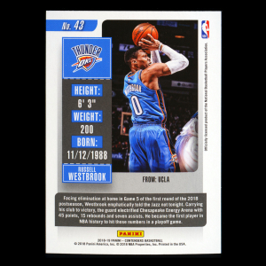 Russell Westbrook 2018-19 Contenders Thunder