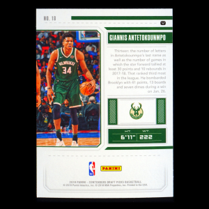 Giannis Antetokounmpo 2018 Contenders Draft Picks Bucks