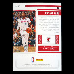 Dwyane Wade 2018 Contenders Draft Picks Heat