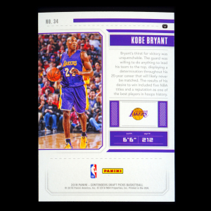 Kobe Bryant 2018 Contenders Draft Picks Lakers