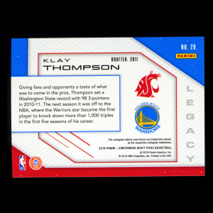 Klay Thompson 2018 Contenders Draft Picks Legacy Warriors