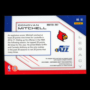 Donovan Mitchell 2018 Contenders Draft Picks Legacy Jazz