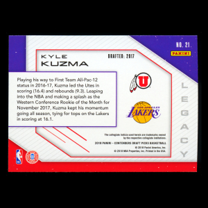 Kyle Kuzma 2018 Contenders Draft Picks Legacy Lakers