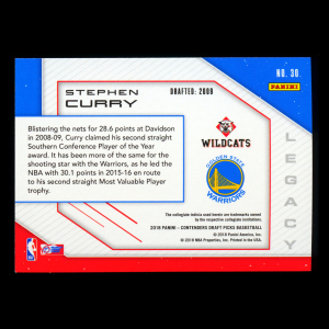 Stephen Curry 2018 Contenders Draft Picks Legacy Warriors